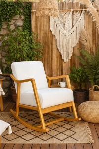 Rock Bohem Sallanır Berjer, Kırık Beyaz